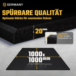 Indoor Sportboden 100 x 100 cm | 10 - 20 mm