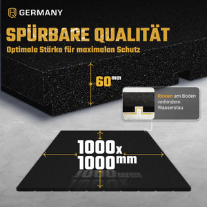 Outdoor Sportboden 100 x 100 cm | 25 - 65 mm