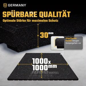 Antishock Sportboden 100 x 100 cm | 25 - 40 mm