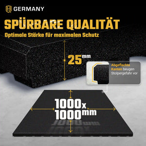 Antishock Sportboden 100 x 100 cm | 25 - 40 mm