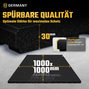 Antishock Sportboden 100 x 100 cm | 25 - 40 mm