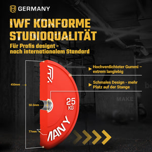 Olympic Bumper Plates 5-25KG | Paar/Set