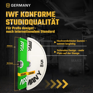 Olympic Bumper Plates 5-25KG | Paar/Set