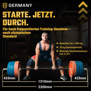 Performance Powerlifting Langhantelstange | 220cm | 1.000kg