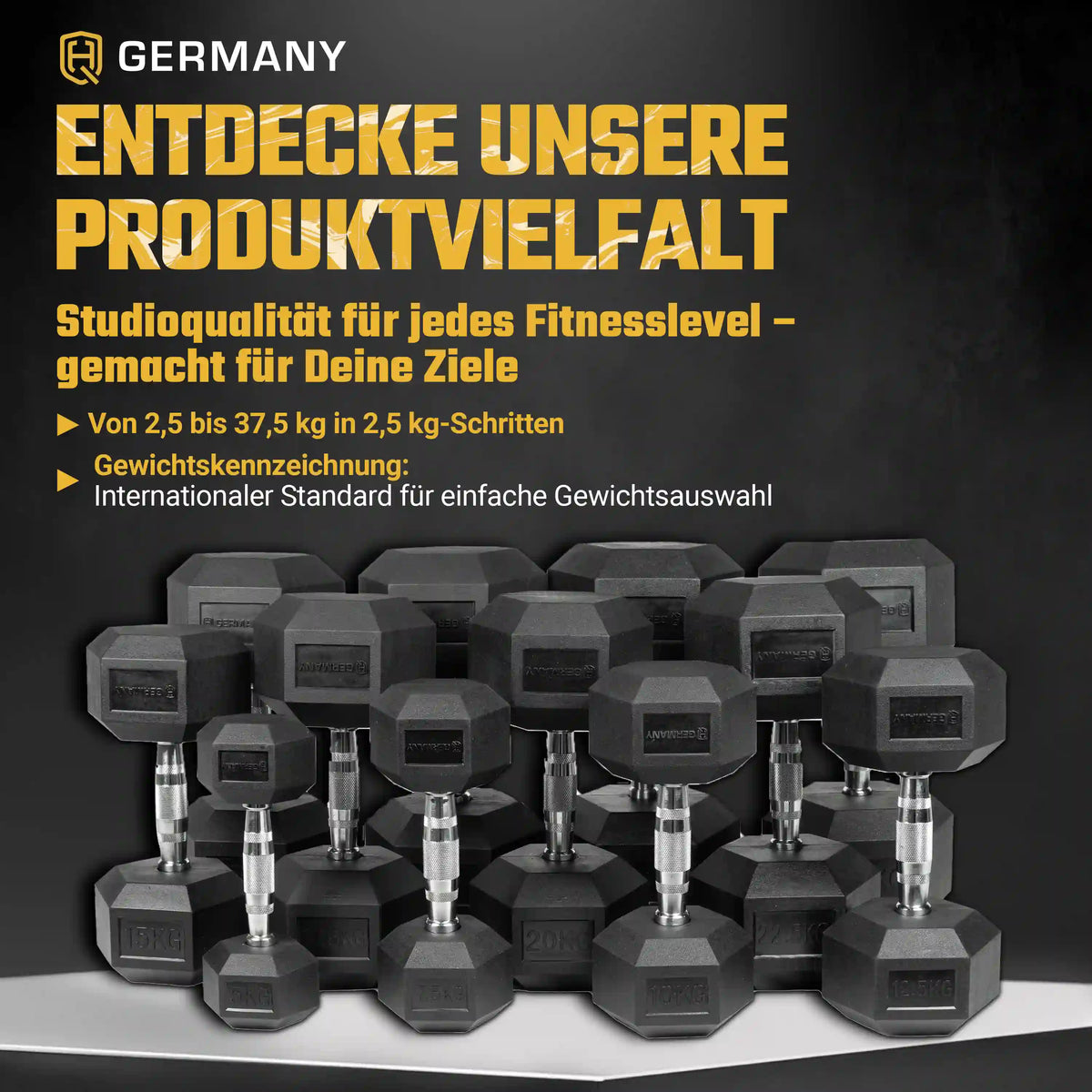 Hexagon Hantel Paar | 2.5 - 37.5kg