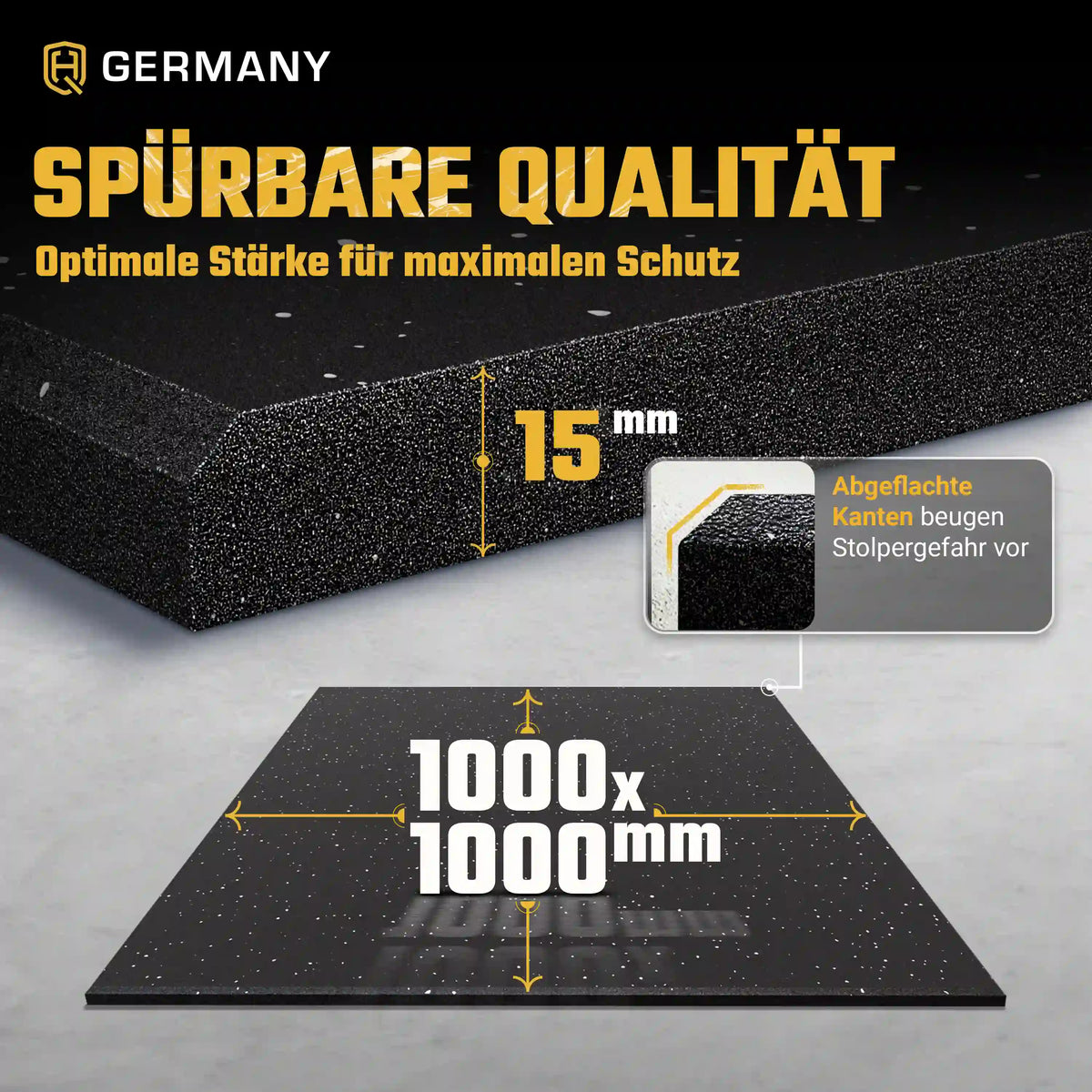 Indoor Sportboden 100 x 100 cm | 10 - 20 mm