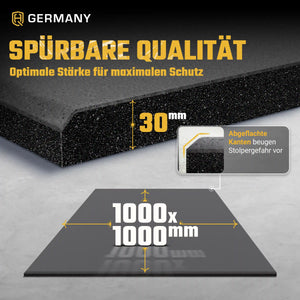 Indoor Sportboden 100 x 100 cm | 10 - 60 mm