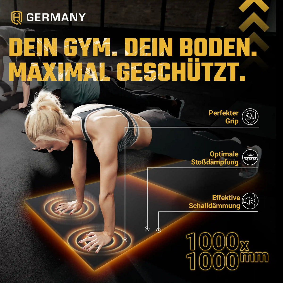 Indoor Sportboden 100 x 100 cm | 10 - 20 mm