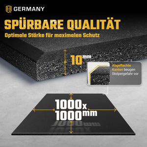 Indoor Sportboden 100 x 100 cm | 10 - 60 mm