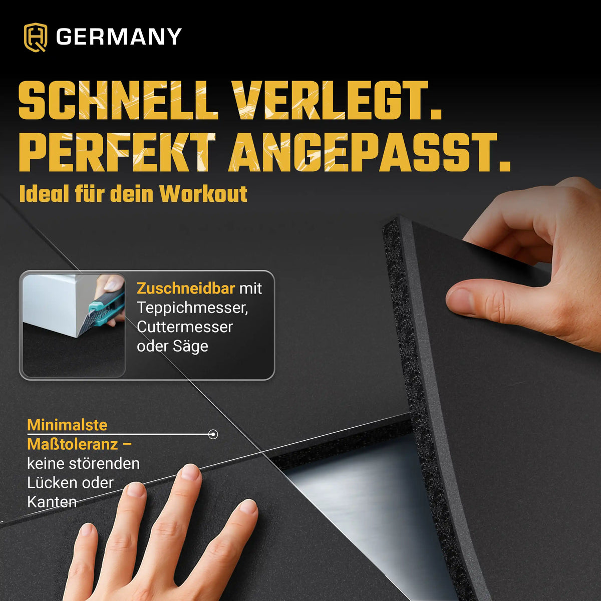 Indoor Sportboden 100 x 100 cm | 10 - 20 mm