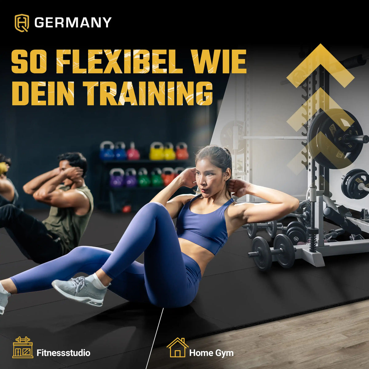 Indoor Sportboden 100 x 100 cm | 10 - 20 mm