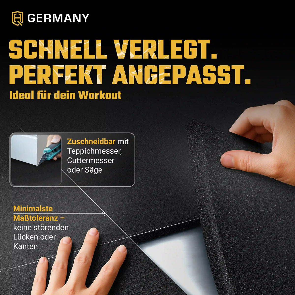 Indoor Sportboden 100 x 100 cm | 10 - 20 mm