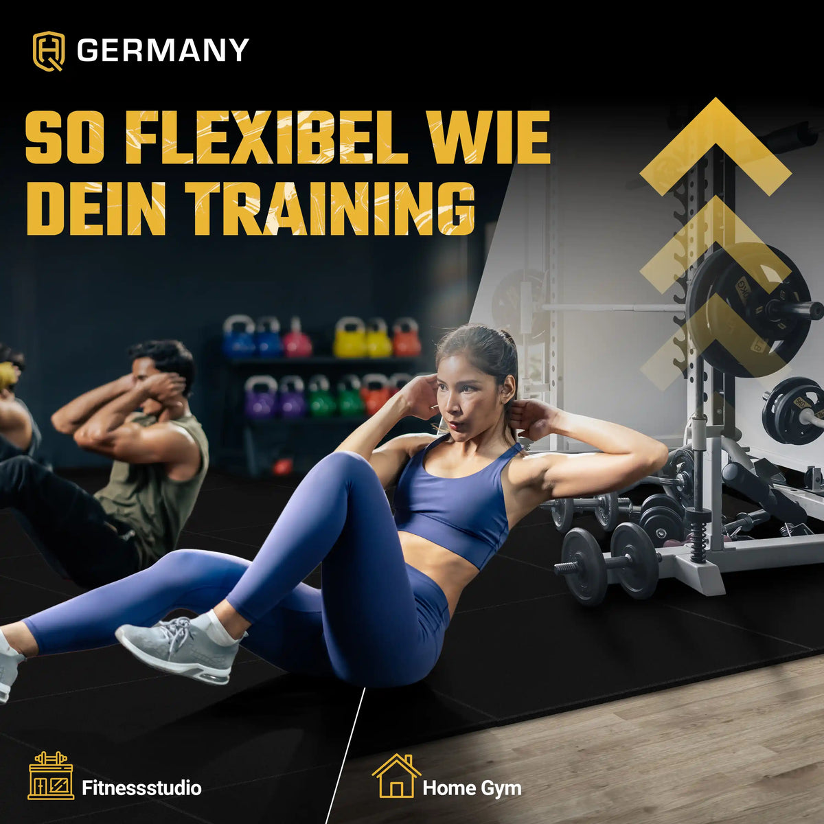 Indoor Sportboden 100 x 100 cm | 10 - 20 mm