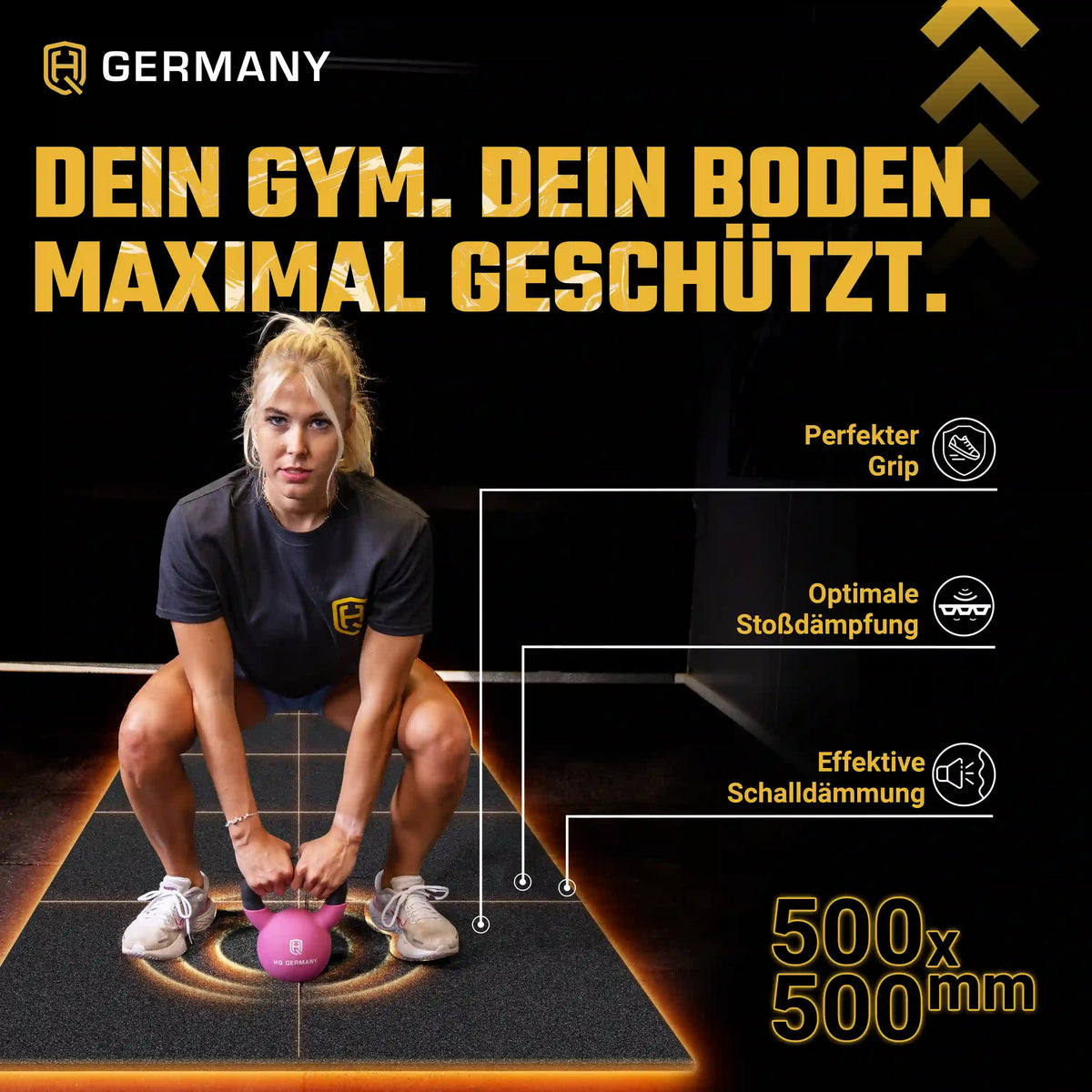 Indoor Sportboden 50 x 50 cm | 20 mm