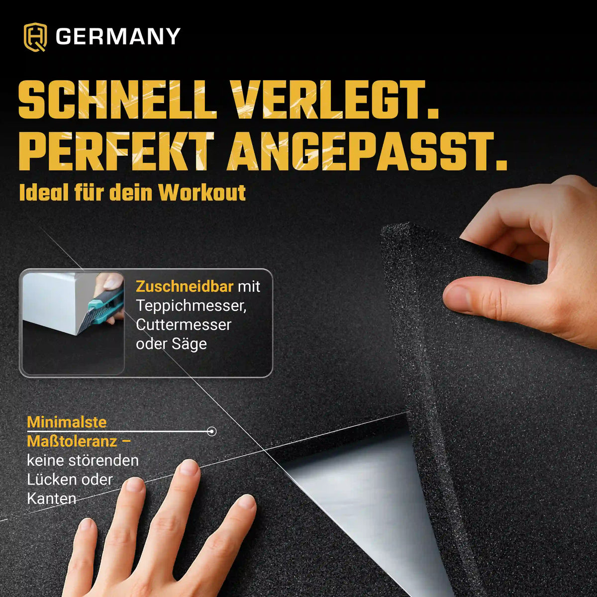 Indoor Sportboden 50 x 50 cm | 20 mm