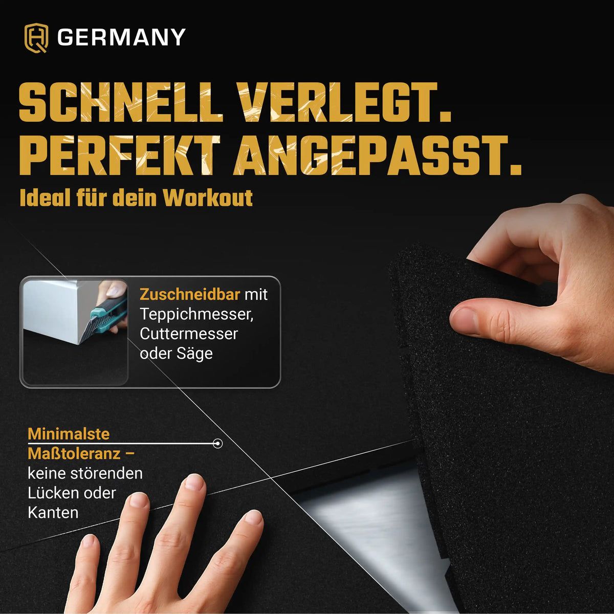 Outdoor Sportboden 100 x 100 cm | 25 - 40 mm