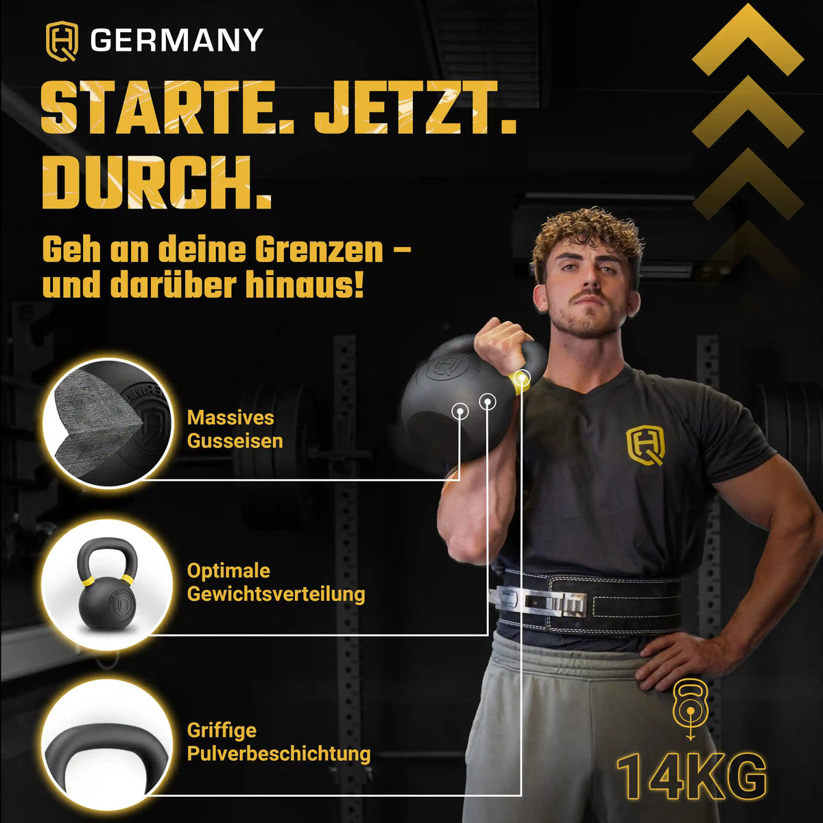 Powdercoat Kettlebell 2-32KG