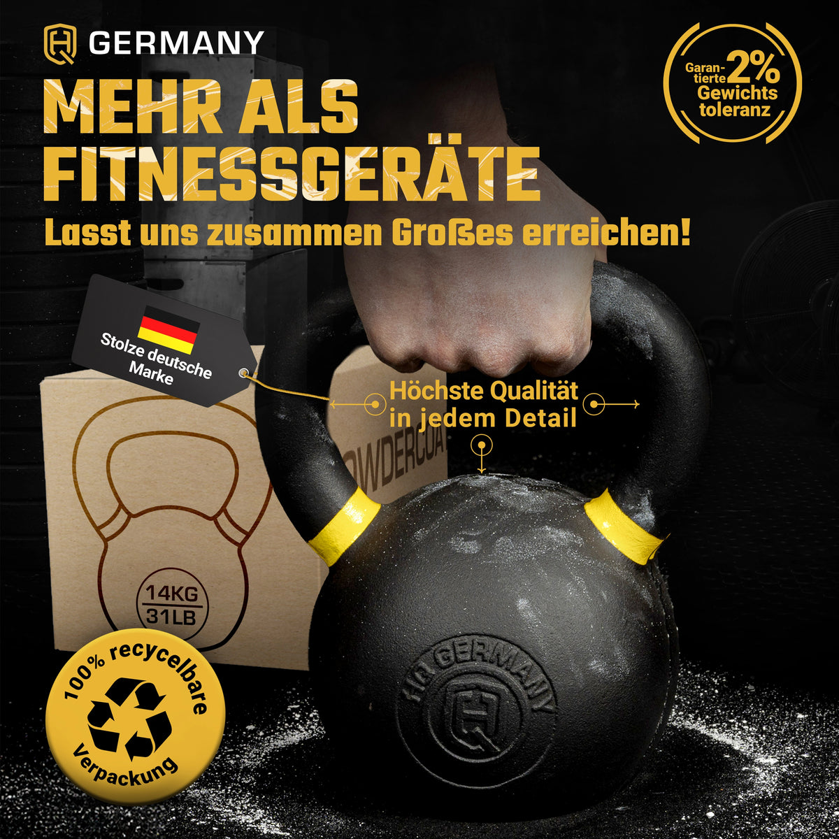 Powdercoat Kettlebell 2-32KG