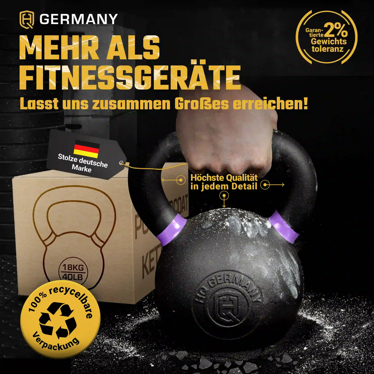 Powdercoat Kettlebell 2-32KG