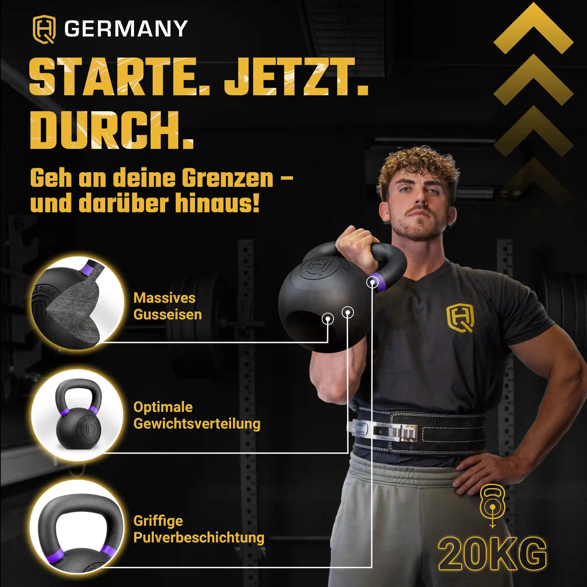 Powdercoat Kettlebell 2-32KG