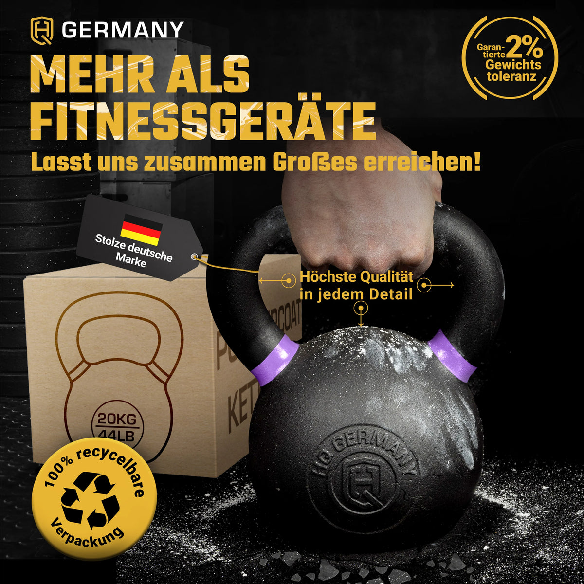 Powdercoat Kettlebell 2-32KG