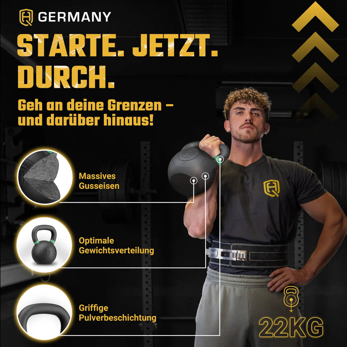 Powdercoat Kettlebell 2-32KG