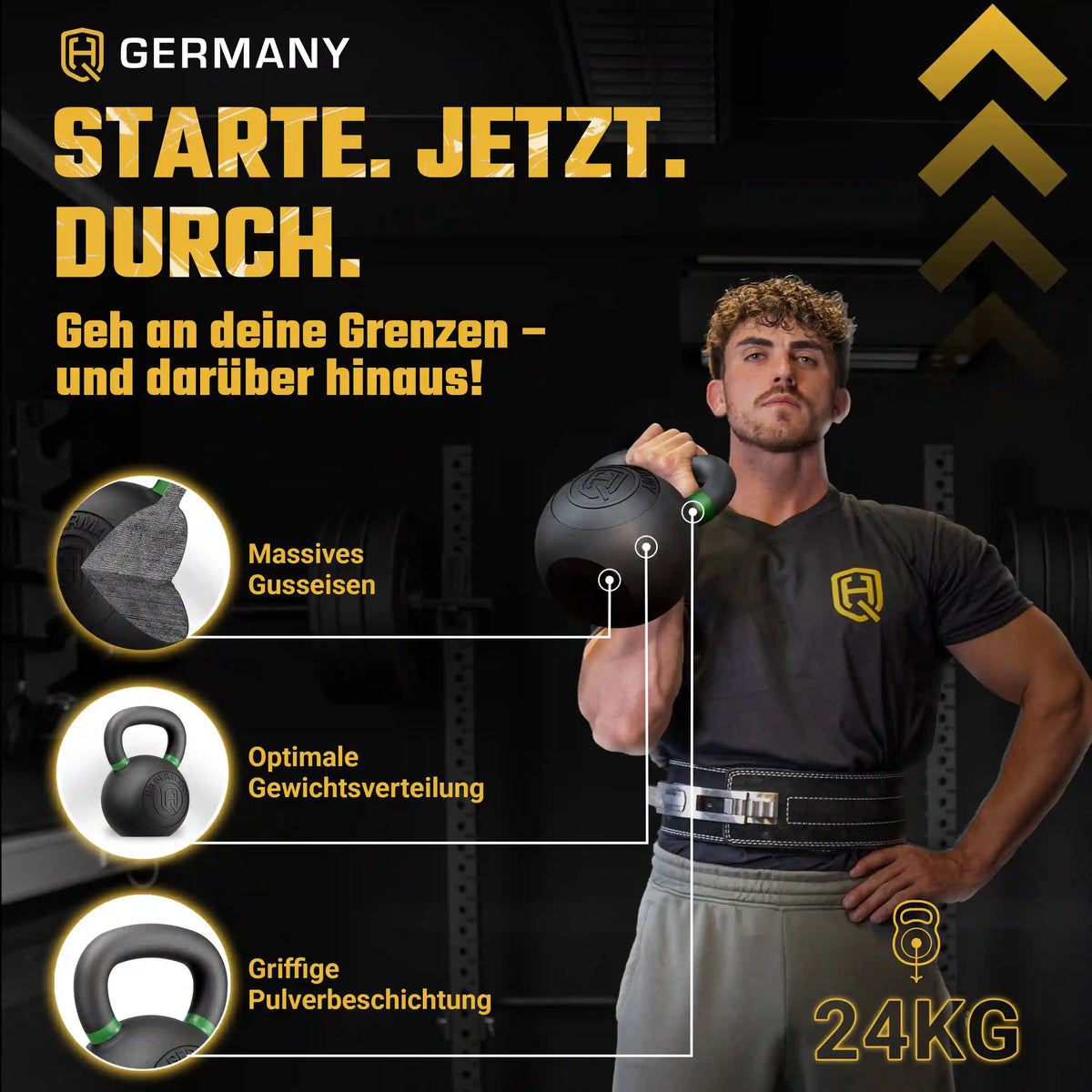 Powdercoat Kettlebell 2-32KG