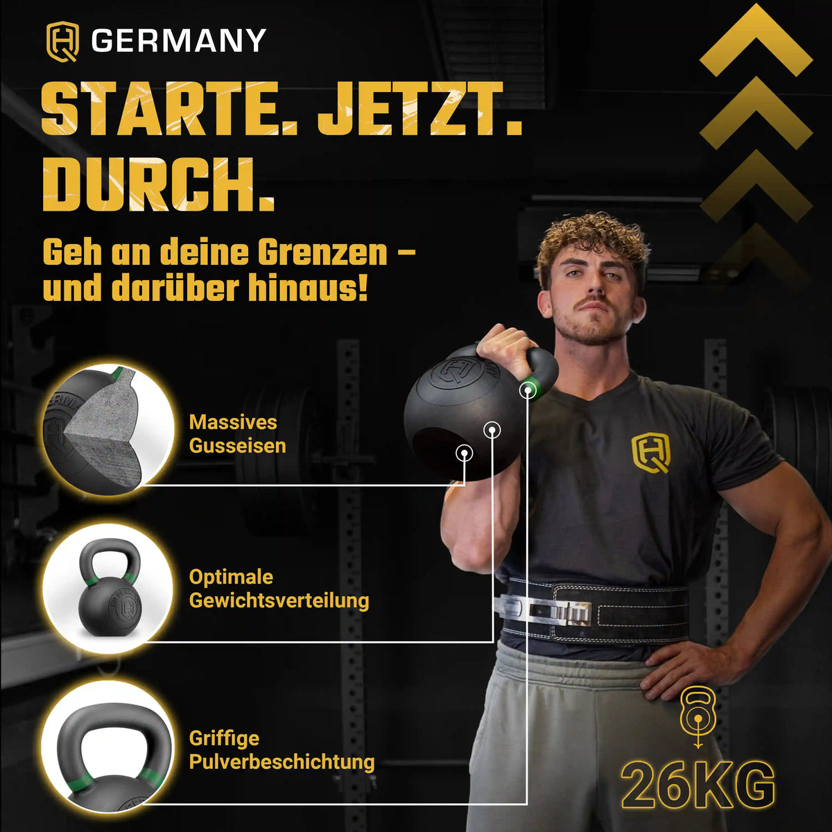 Powdercoat Kettlebell 2-32KG