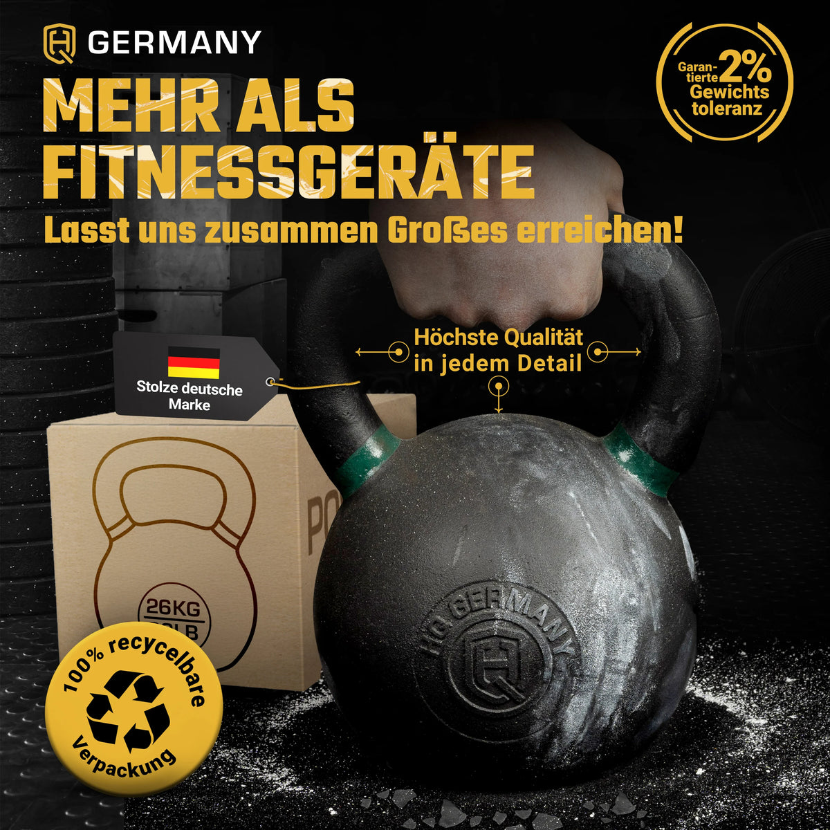 Powdercoat Kettlebell 2-32KG