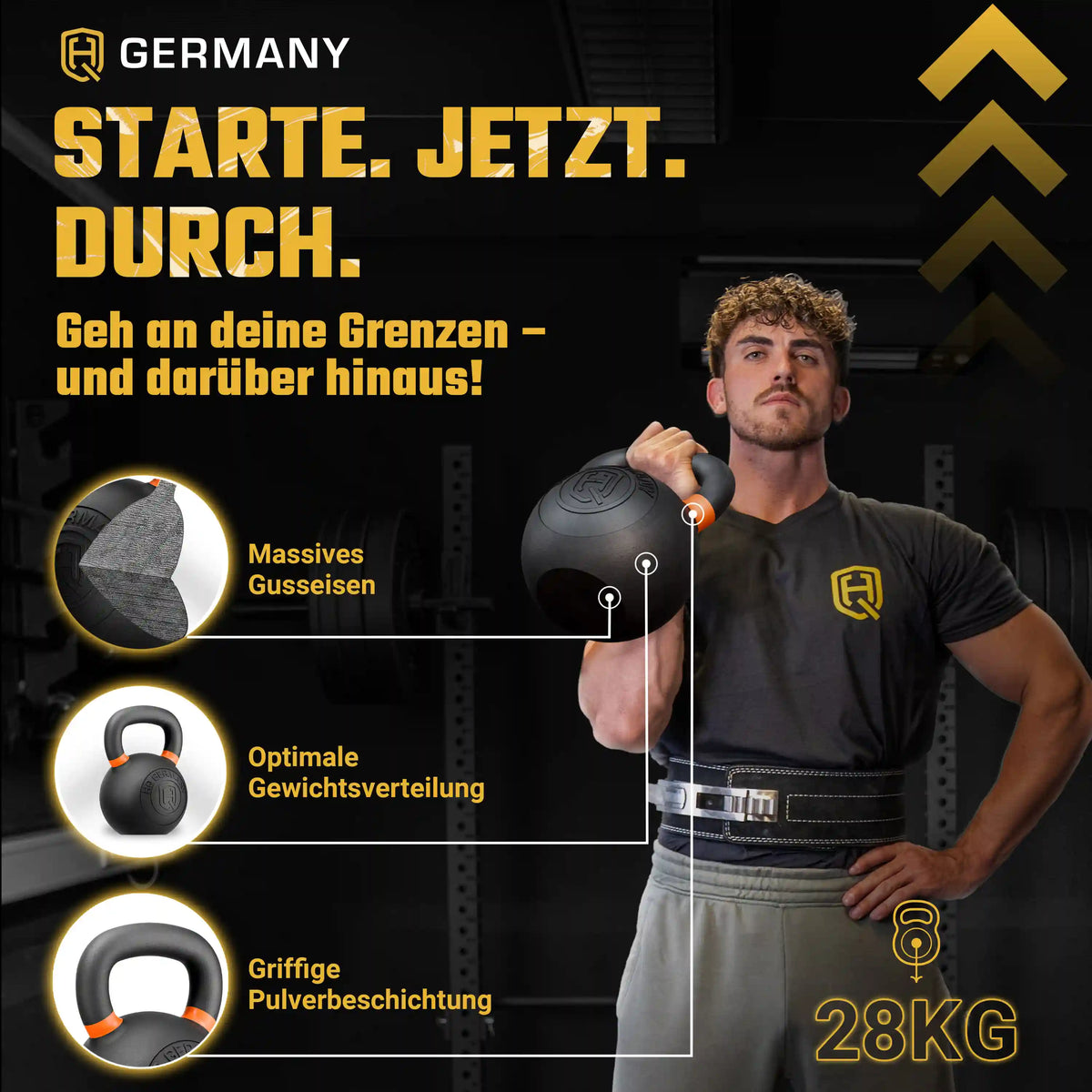 Powdercoat Kettlebell 2-32KG