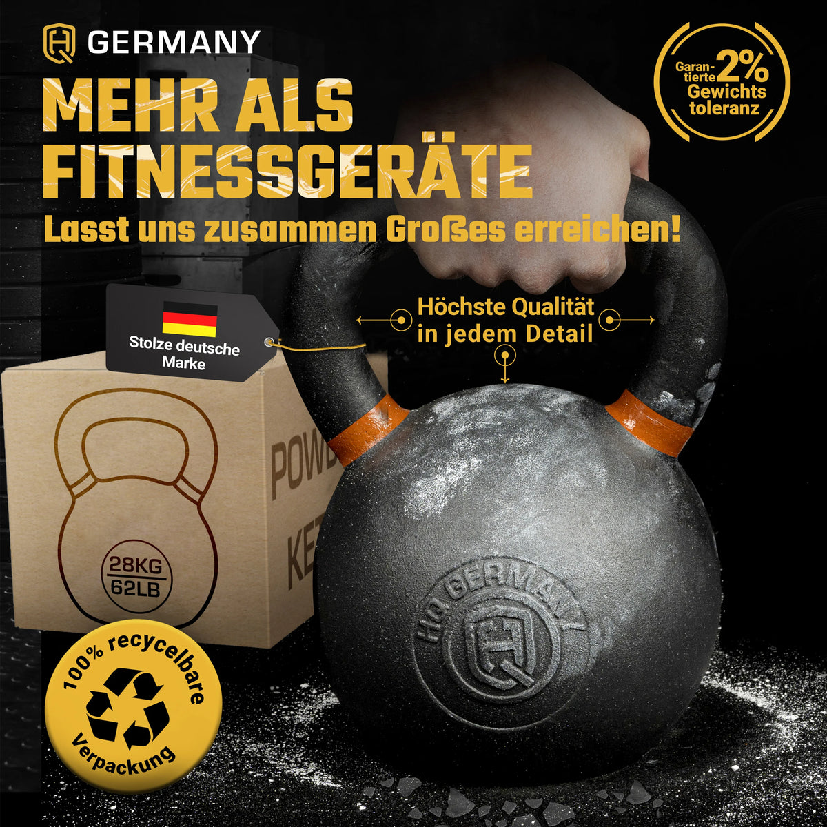 Powdercoat Kettlebell 2-32KG