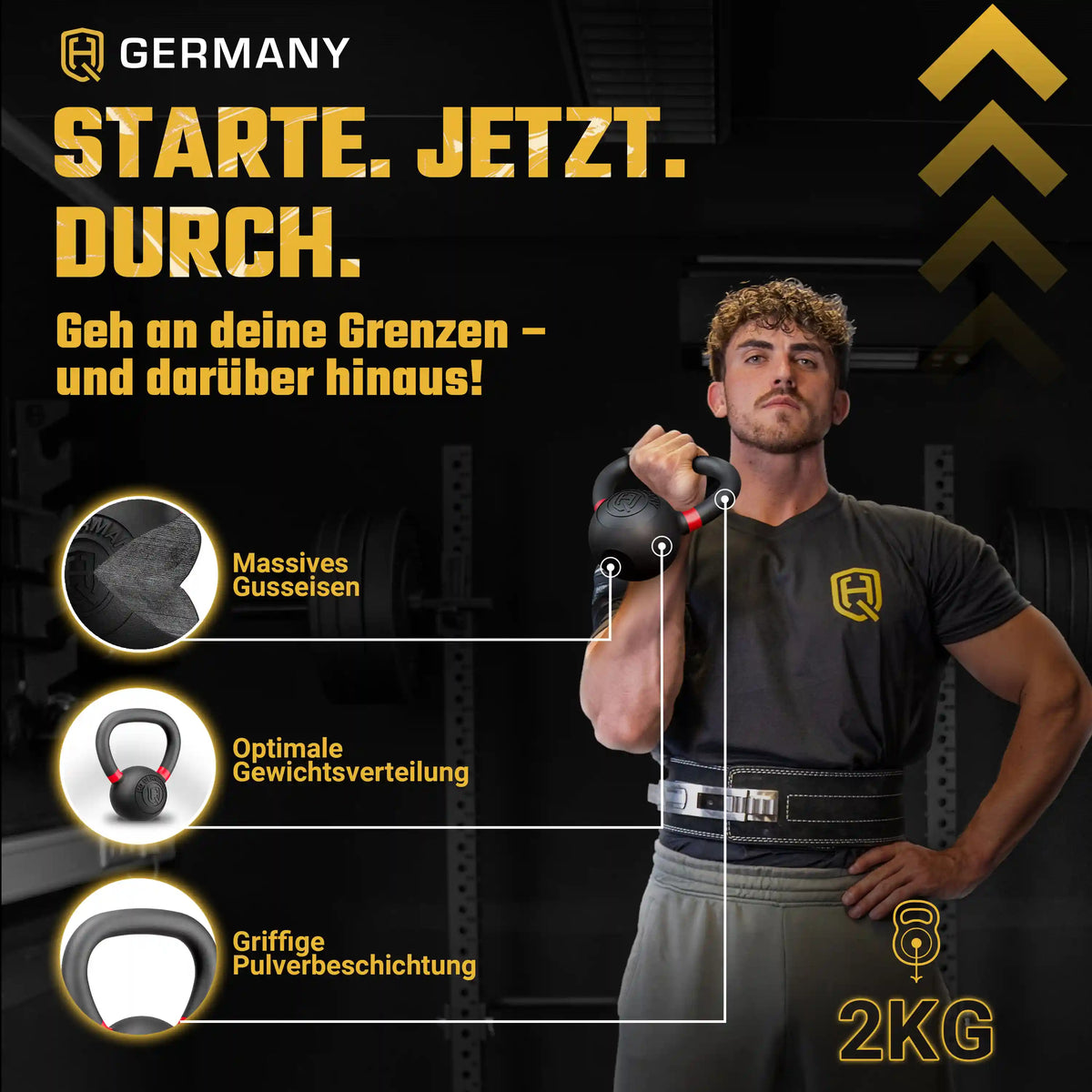 Powdercoat Kettlebell 2-32KG