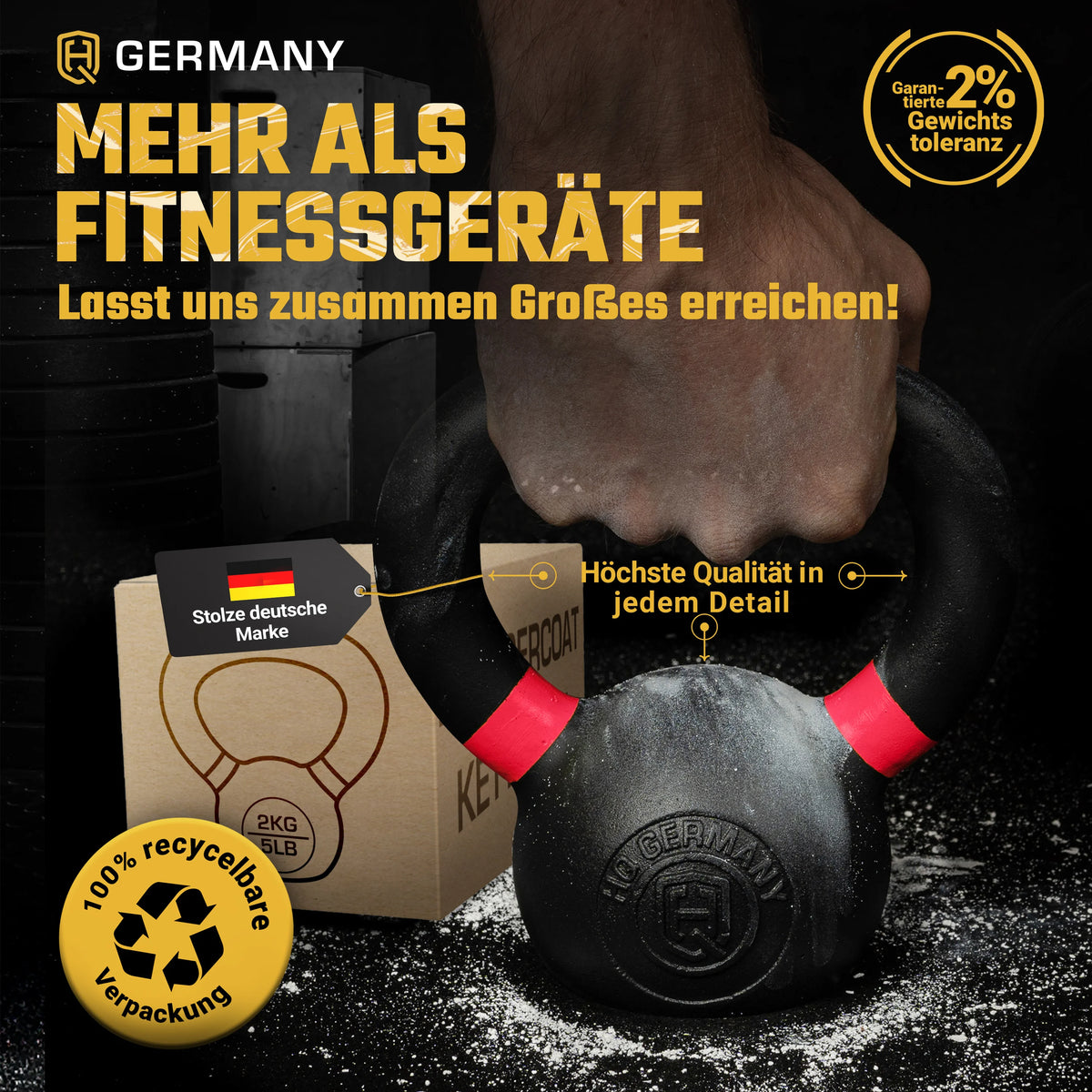 Powdercoat Kettlebell 2-32KG