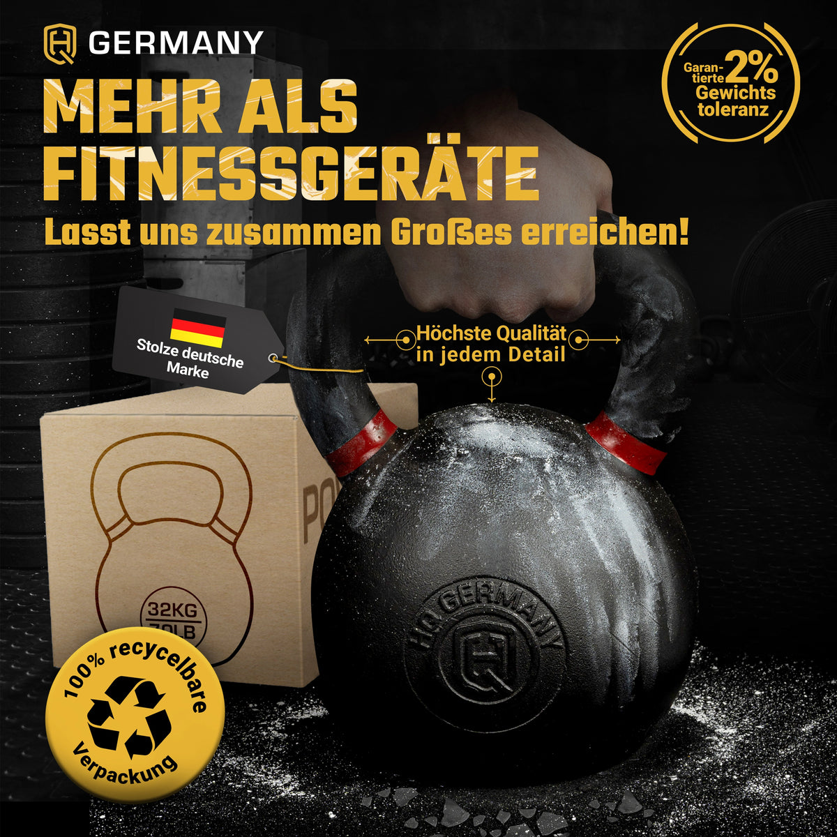 Powdercoat Kettlebell 2-32KG