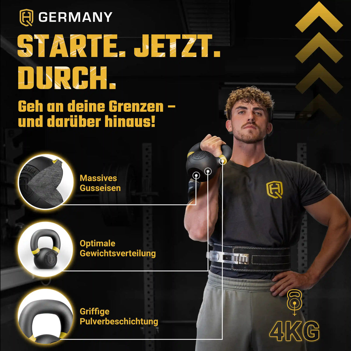 Powdercoat Kettlebell 2-32KG