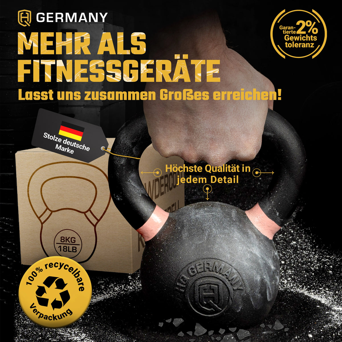 Powdercoat Kettlebell 2-32KG