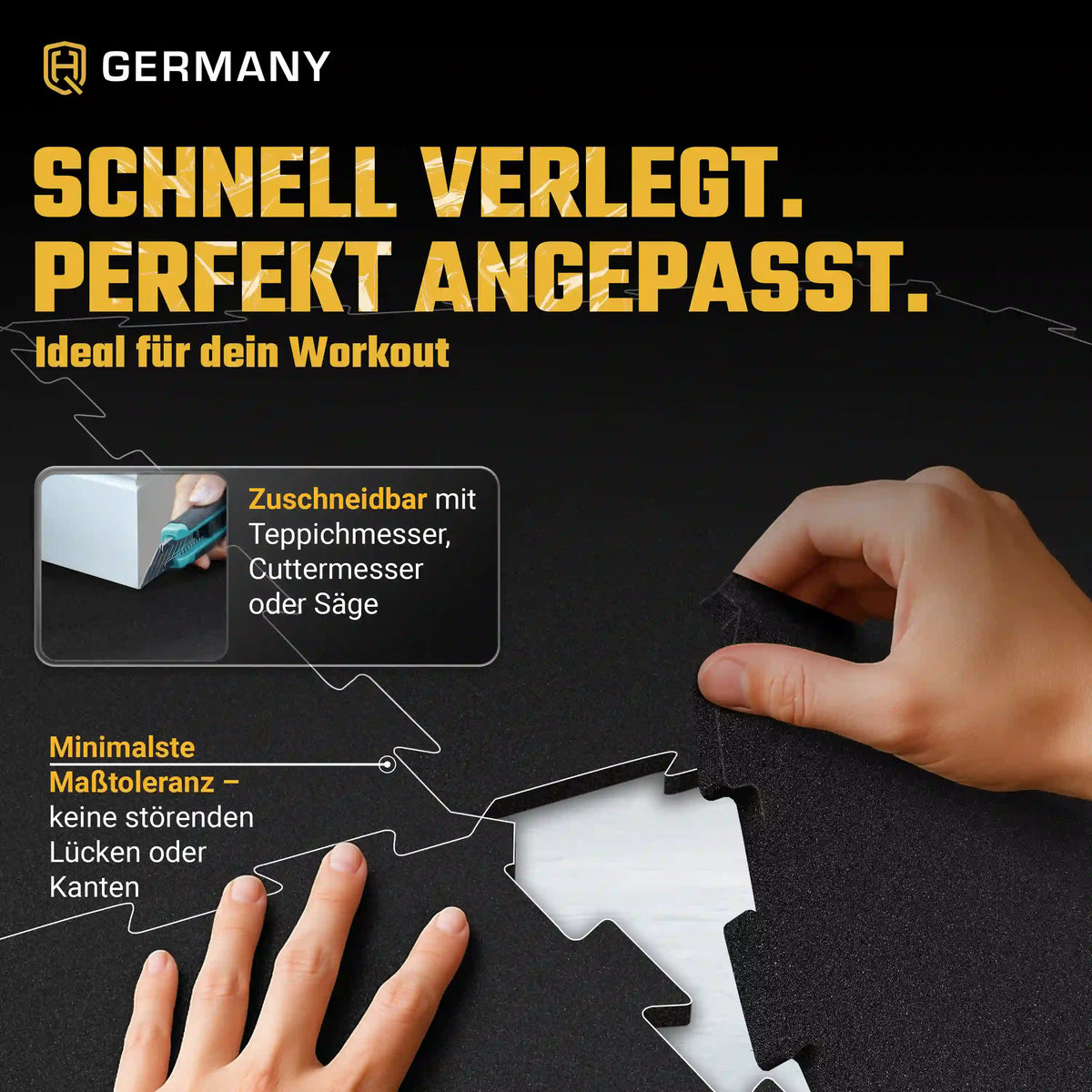 Puzzle Sportboden 98 x 98 cm | 6 - 30 mm