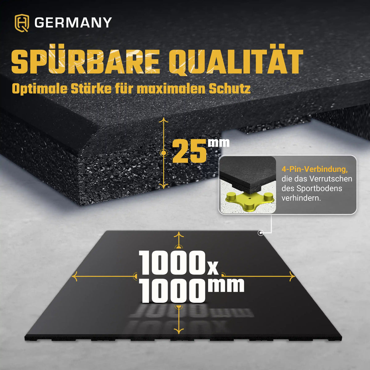 Connector Sportboden 100 x 100 cm | 20 - 40 mm