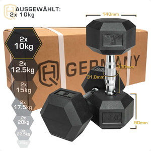 *B-Ware* Hexagon Hantel Paar/Set | 2.5 - 37.5kg