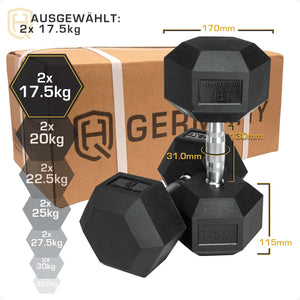 *B-Ware* Hexagon Hantel Paar/Set | 2.5 - 37.5kg