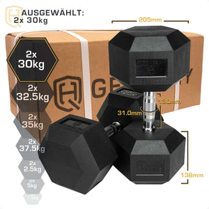 *B-Ware* Hexagon Hantel Paar/Set | 2.5 - 37.5kg