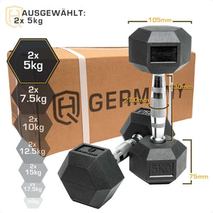 *B-Ware* Hexagon Hantel Paar/Set | 2.5 - 37.5kg