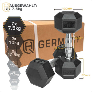 *B-Ware* Hexagon Hantel Paar/Set | 2.5 - 37.5kg