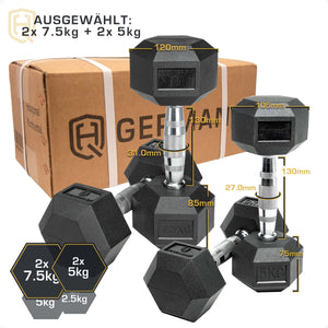 *B-Ware* Hexagon Hantel Paar/Set | 2.5 - 37.5kg