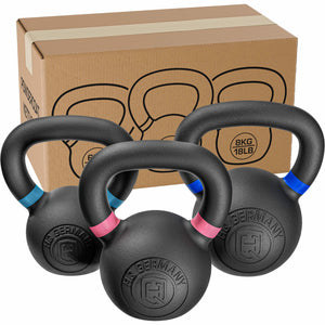 *B-Ware* Powdercoat Kettlebell 2-32KG | Starter-Sets