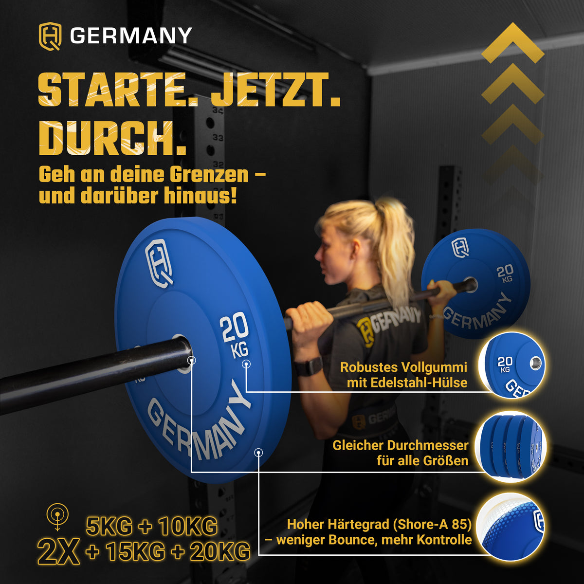 Olympic Bumper Plate Set - Starter / Advanced / Pro / Elite