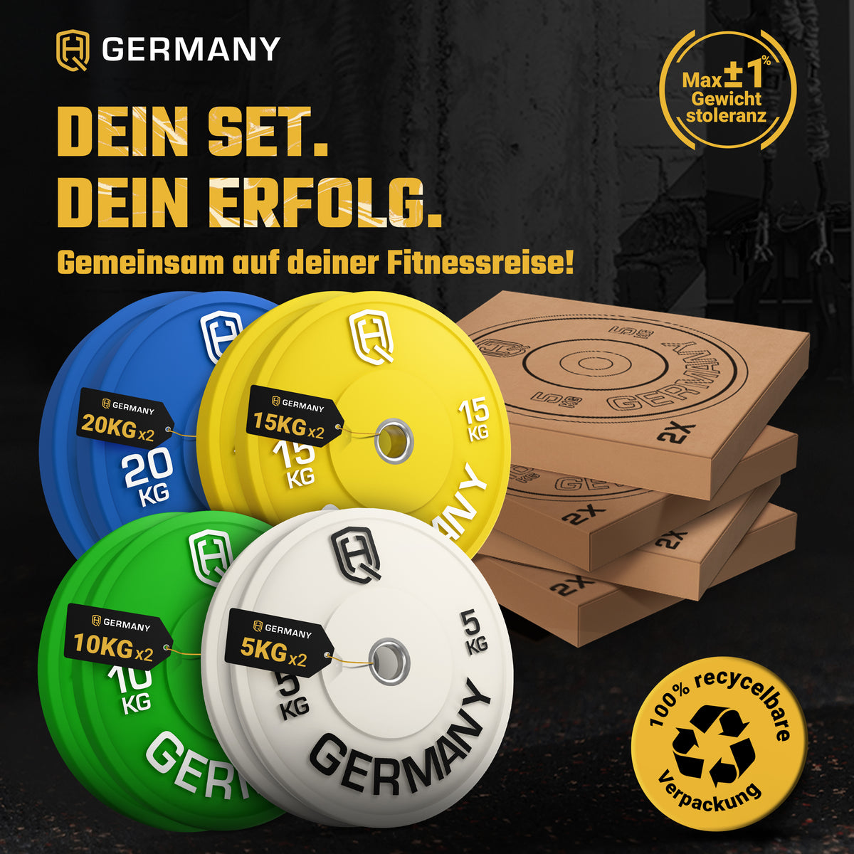 Olympic Bumper Plates 5-25KG | Paar/Set