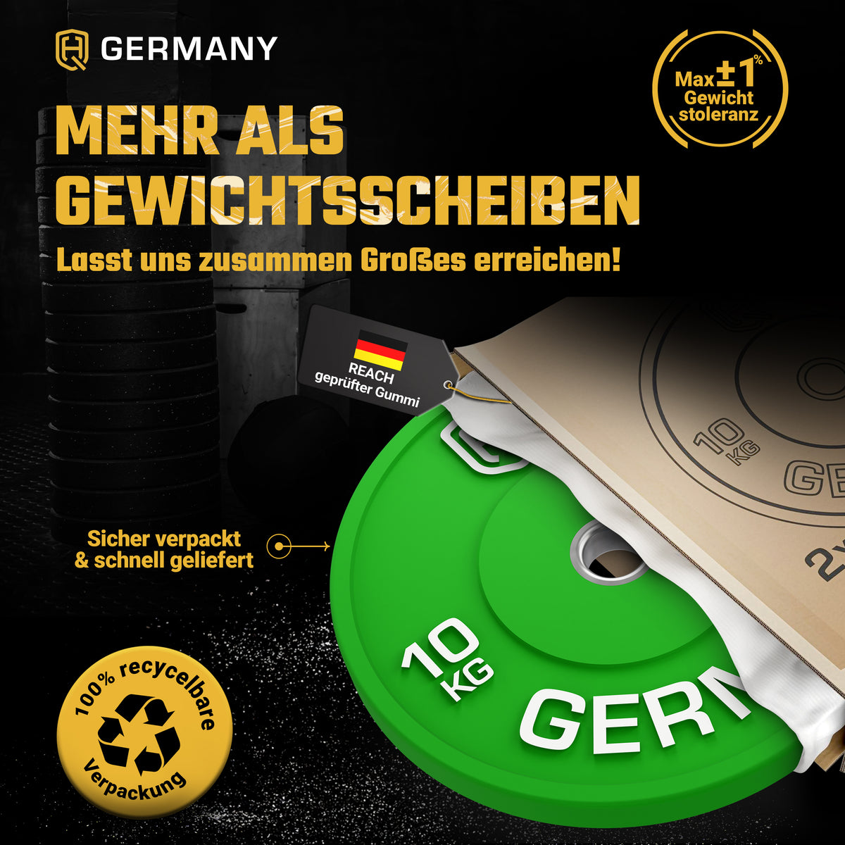 Olympic Bumper Plates 5-25KG | Paar/Set