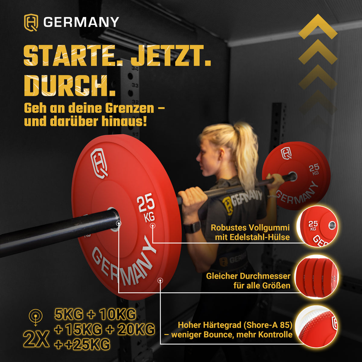 Olympic Bumper Plate Set - Starter / Advanced / Pro / Elite