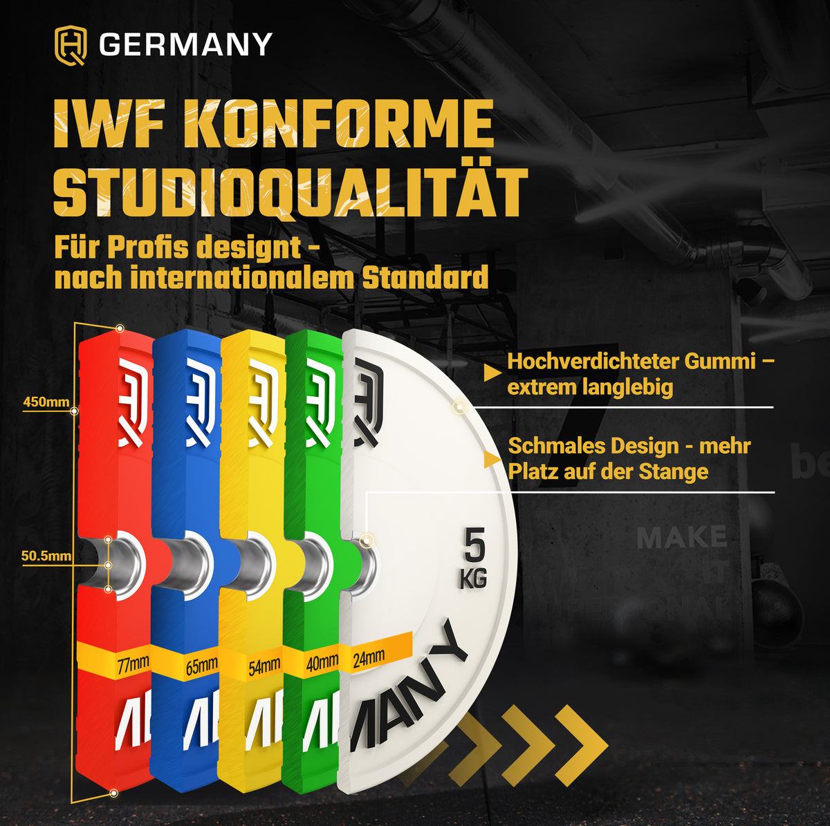 Olympic Bumper Plates 5-25KG | Paar/Set